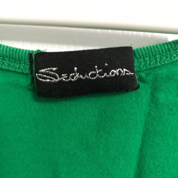 Y2K Seductions Patterned Tank Top XS Green Crown Key Diamond Ring - Picture 3 of 4